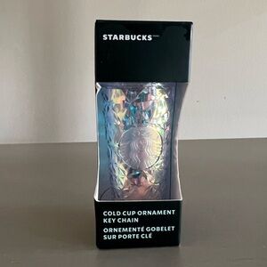 BNWT Starbucks 2023 Iridescent Cold Cup Ornament Key Chain